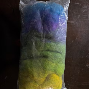 Dyed Carded Bats of Wool